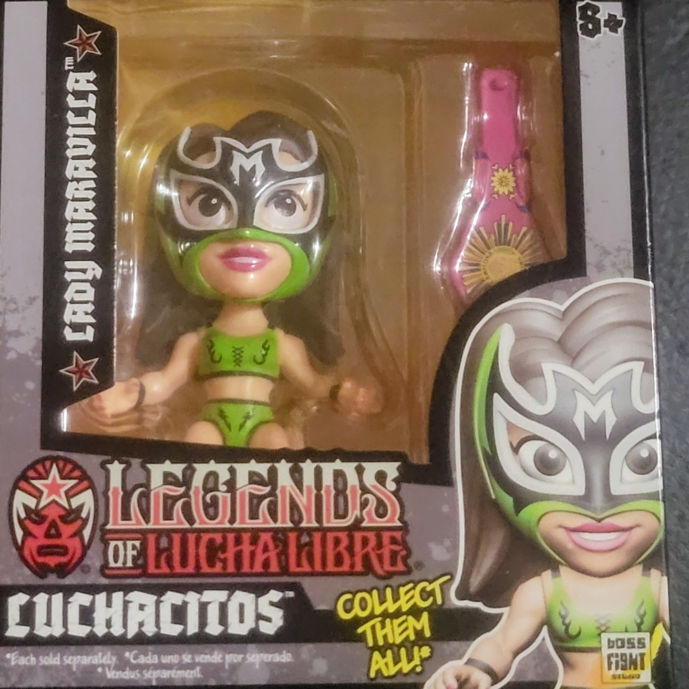 Othr Legends of Lucha Libre Action Figure - Green and Pink